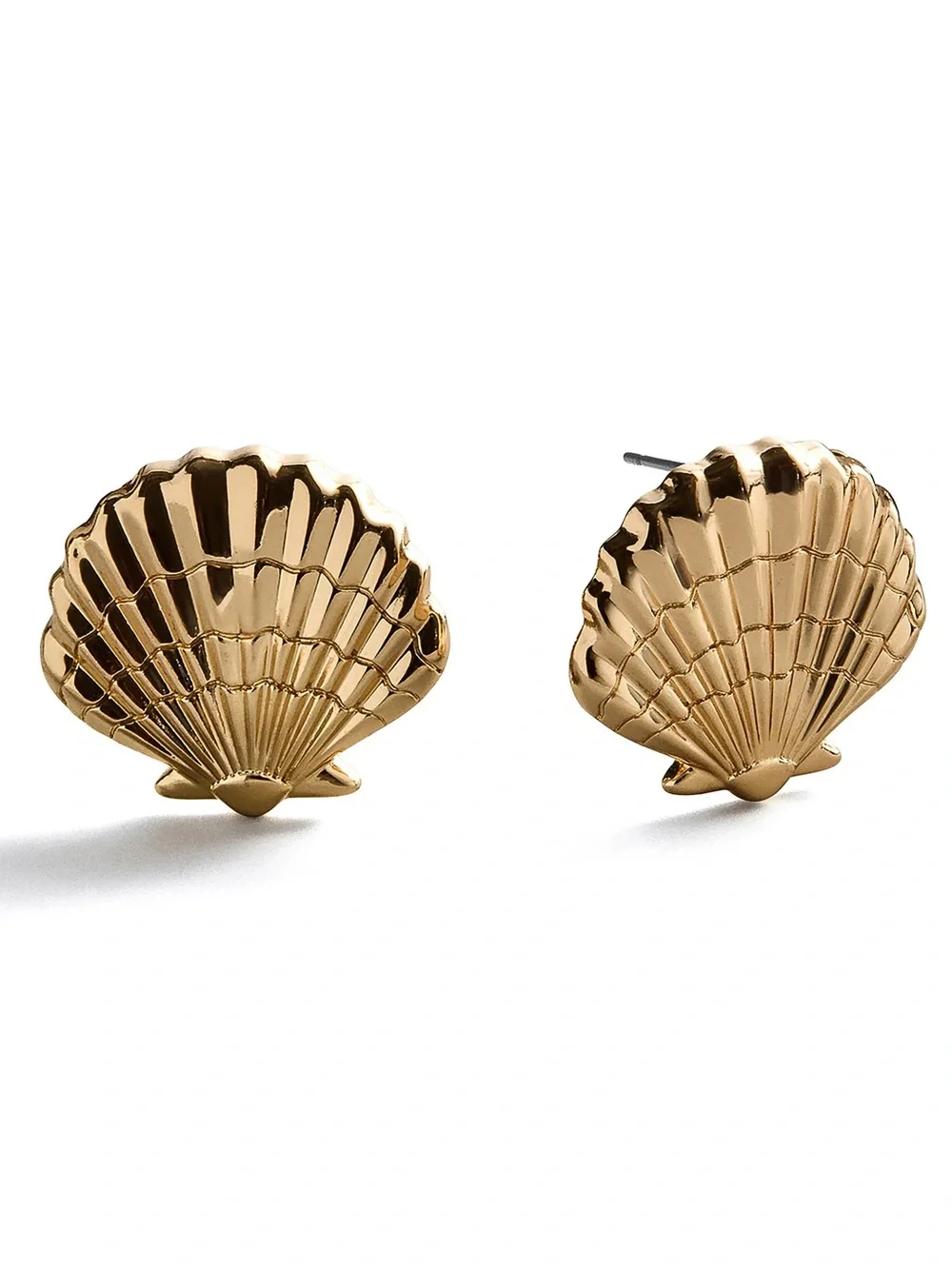 BaubleBar Gold Shell Stud Earrings